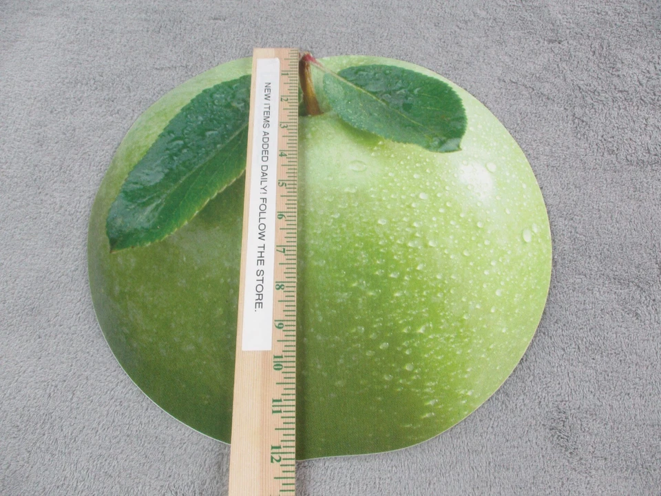 Vintage Verde Maçã Placemats Vinil Frutas Impressão 3D PVC 12x12 Conjunto de 8 Excelente Estado Usado - Imagem 4 de 4