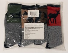 NEW - Wildlife Themed Work  Outdoor Crew Socks - Pack of 4 Pairs - Multicolor