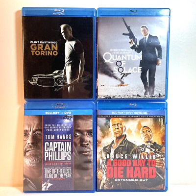 4 ACTION MOVIES (Blu-Ray Lot) Adventure Crime Drama Thriller Mystery