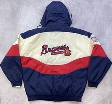 Vintage Atlanta Braves Bomber Jacket National League Size XL Apex One