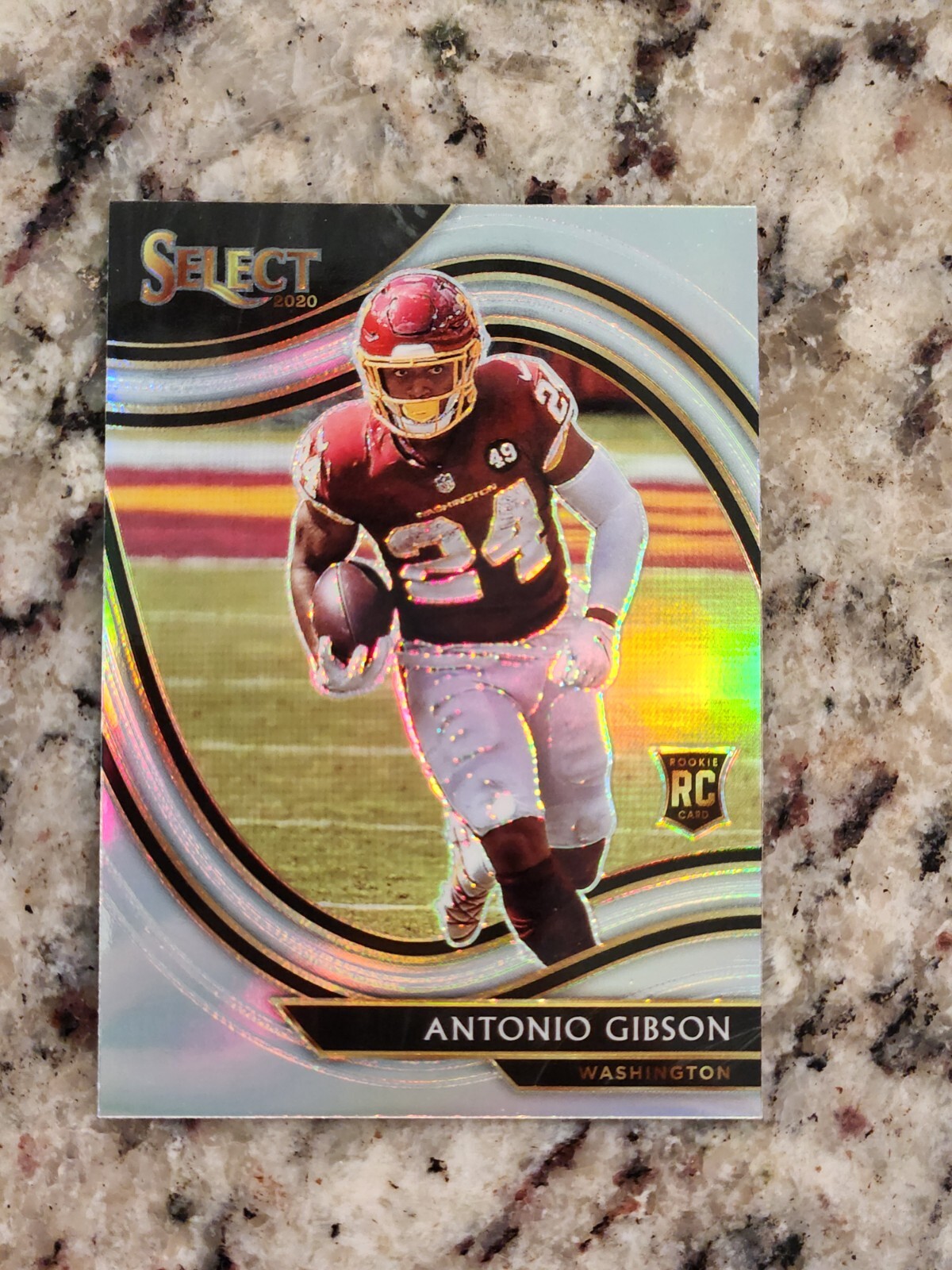 2020 Panini Select Antonio Gibson Silver Prizm Field Level Rookie #372