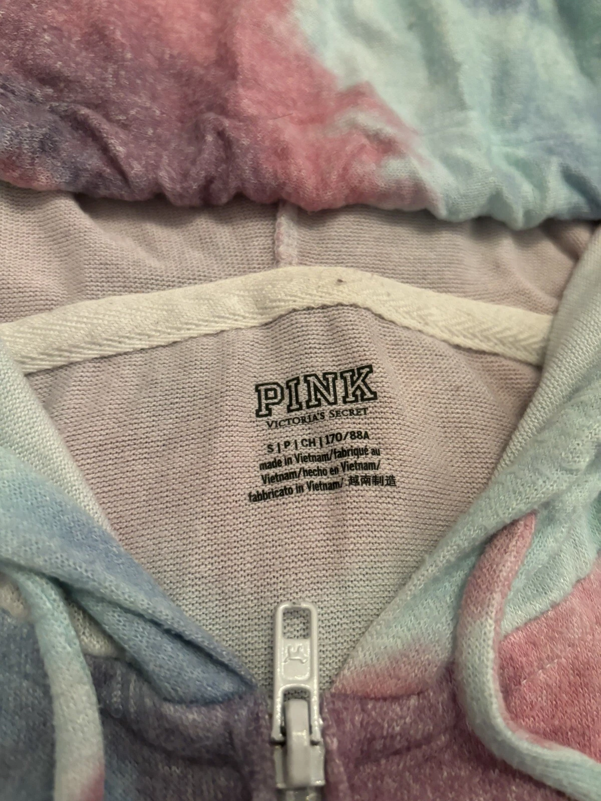 UNDERCOVER Felpa con cappuccio rosa con cerniera Victoria Secret