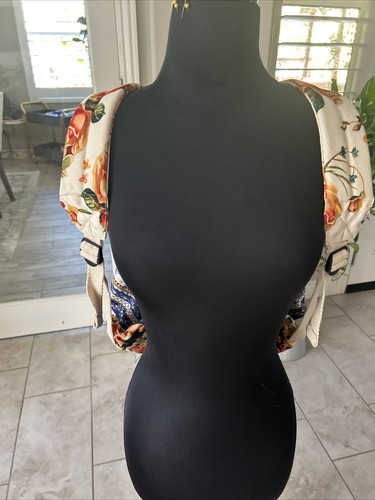 NWT Agua Bendita Sarah Athena Colorful Floral Drawstring Beach Bag Backpack - Picture 7 of 14