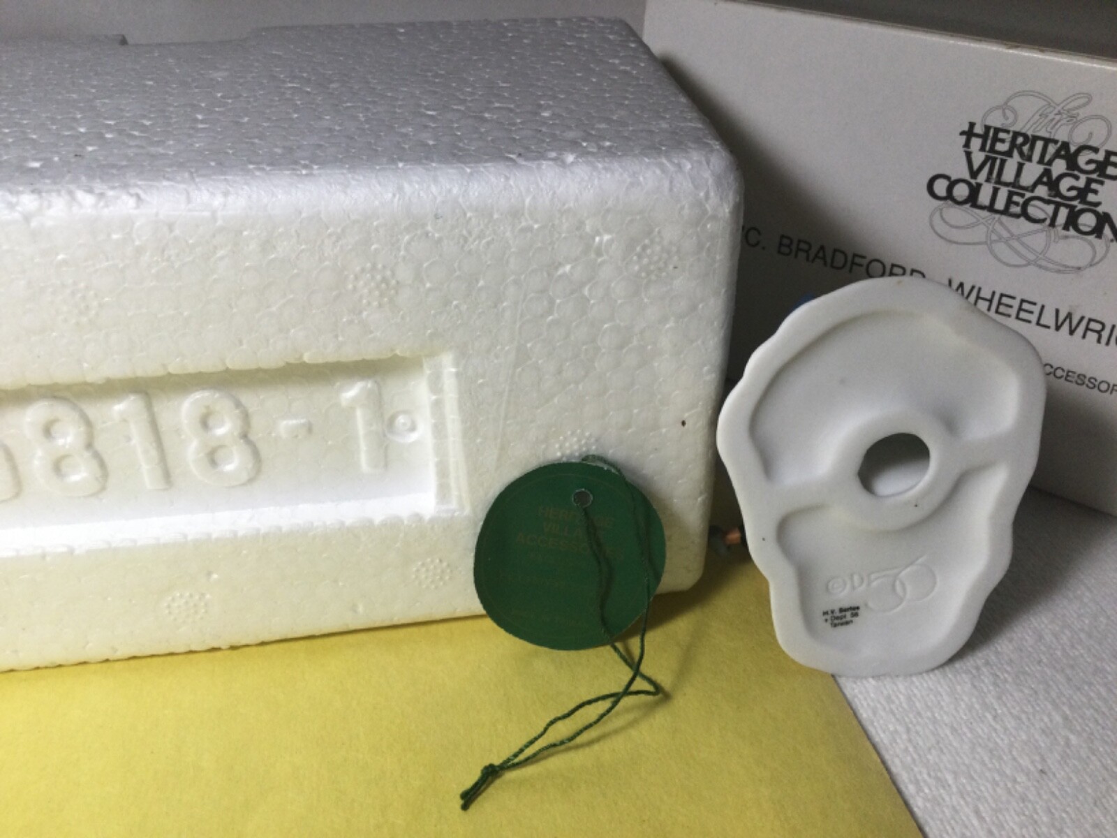 Heritage Village Dept 56. #5818-1"Wheelwright +Son" 2 piece new in box (O 19)