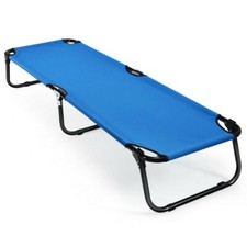Costway Folding Camping Bed Outdoor Portable Military Cot Sleeping Hiking Travel