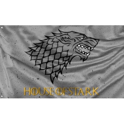GoT, House Stark II Flag Unique Design, 3x5 Ft / 90x150 Cm