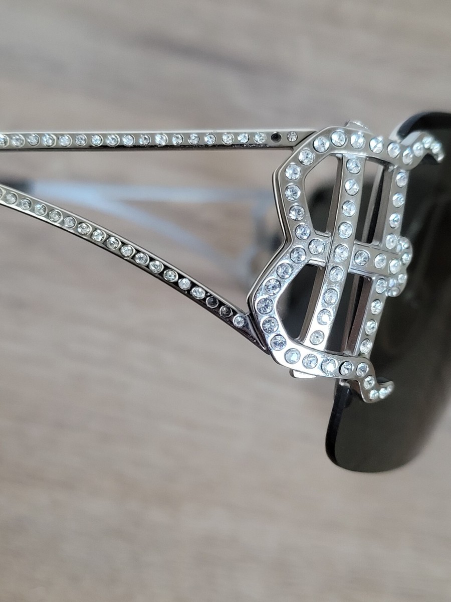 Authentic BOUCHERON Rimless Palladium Plated Shield Mask