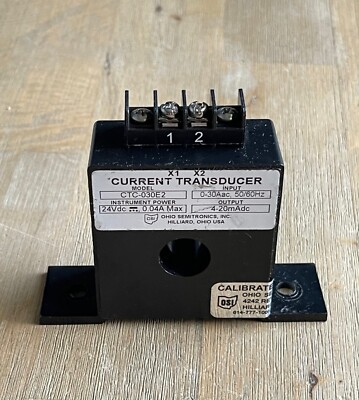 OHIO SEMITRONICS CTC-030E2 CURRENT TRANSDUCER OUTPUT 4-20Adc INPUT 0-30Aac