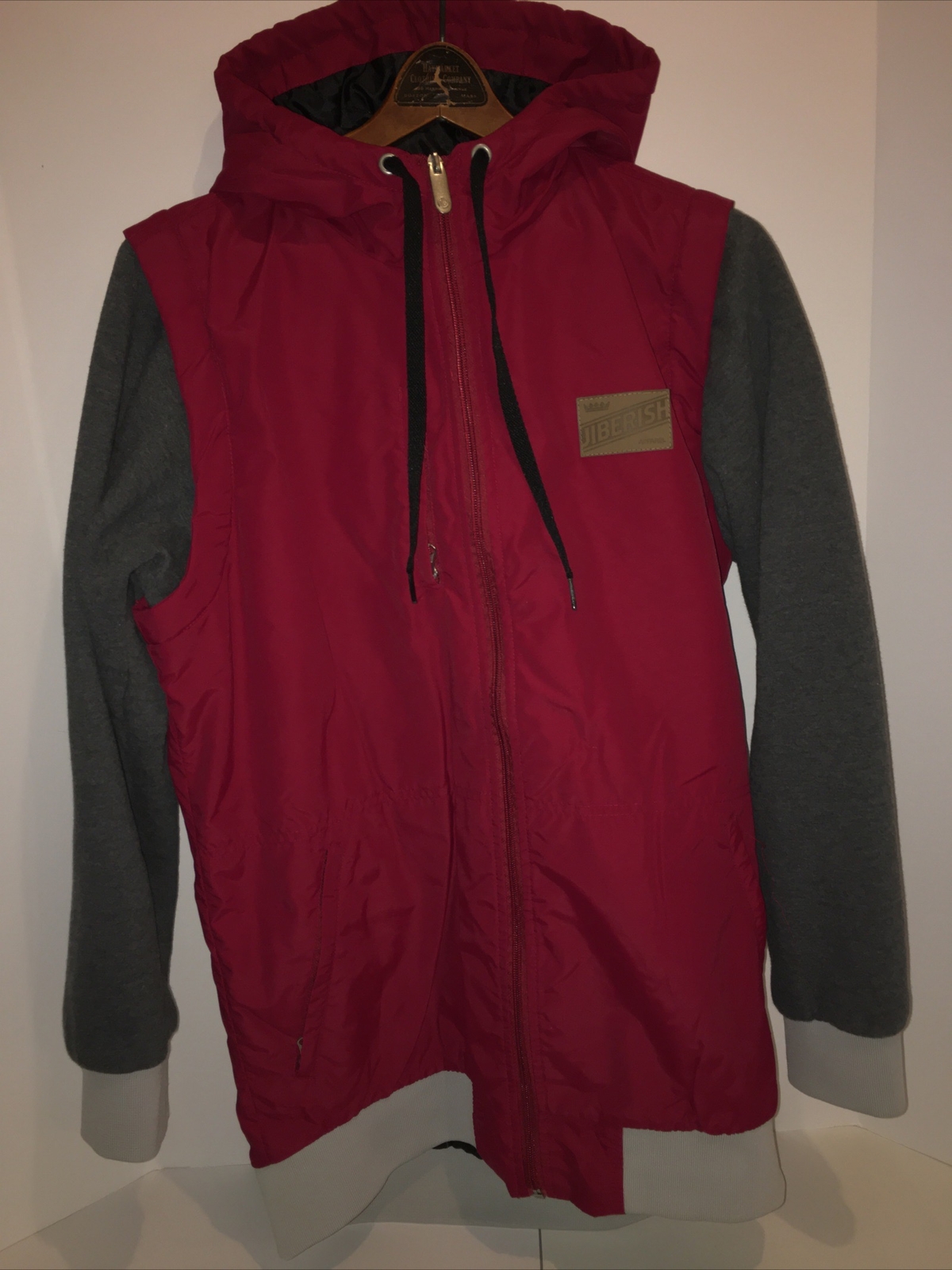 PL x Jiberish Zip Hoodie Jacket (Burgundy)