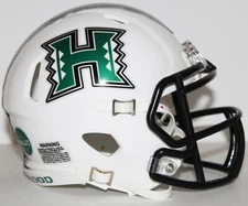 2023 Hawaii Rainbow Warriors Custom Riddell Mini Helmet vs Vanderbilt