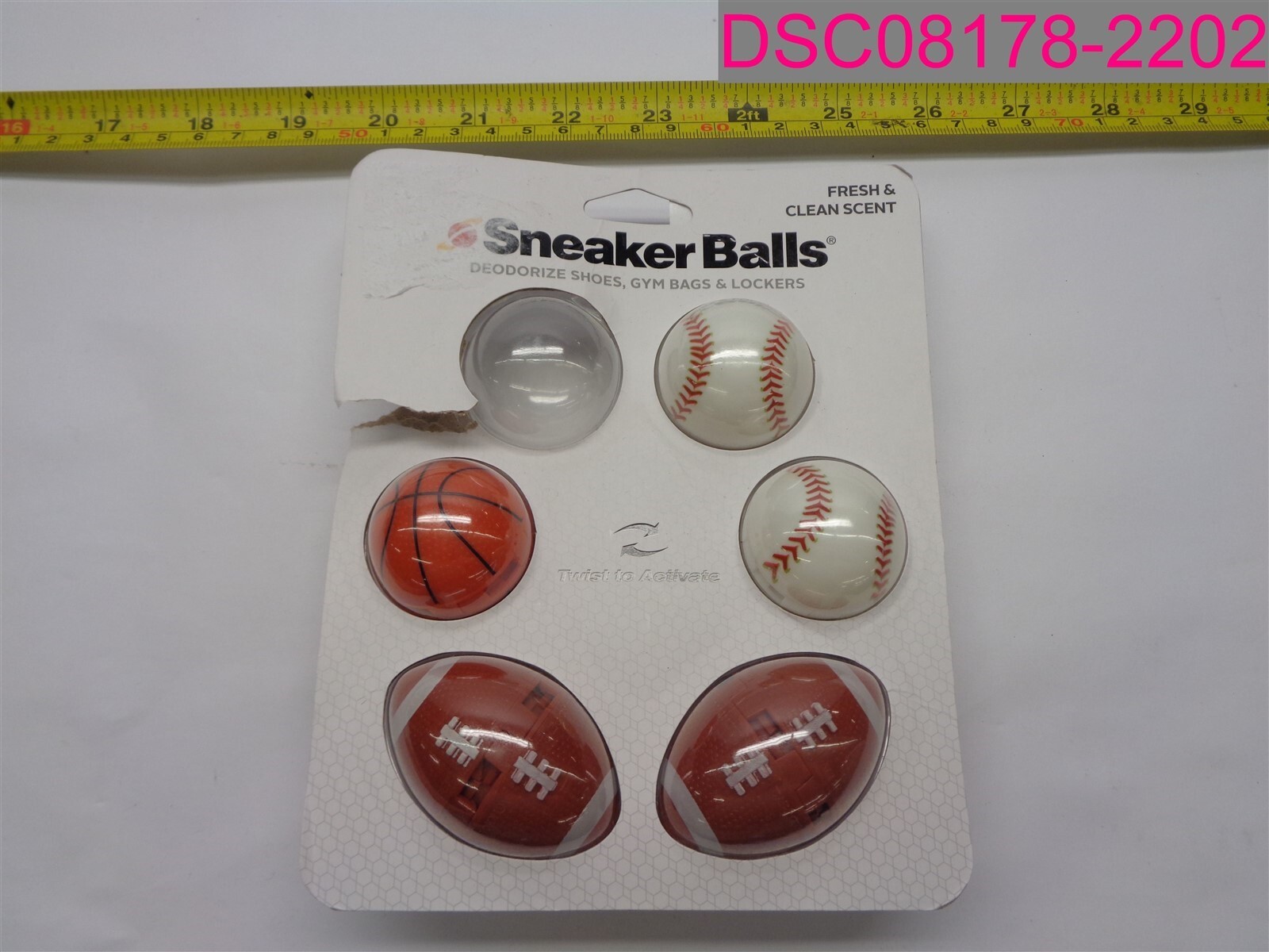 5 Pack; Sneaker Balls Fresh & Clean Scent Deodorize Shoes, G