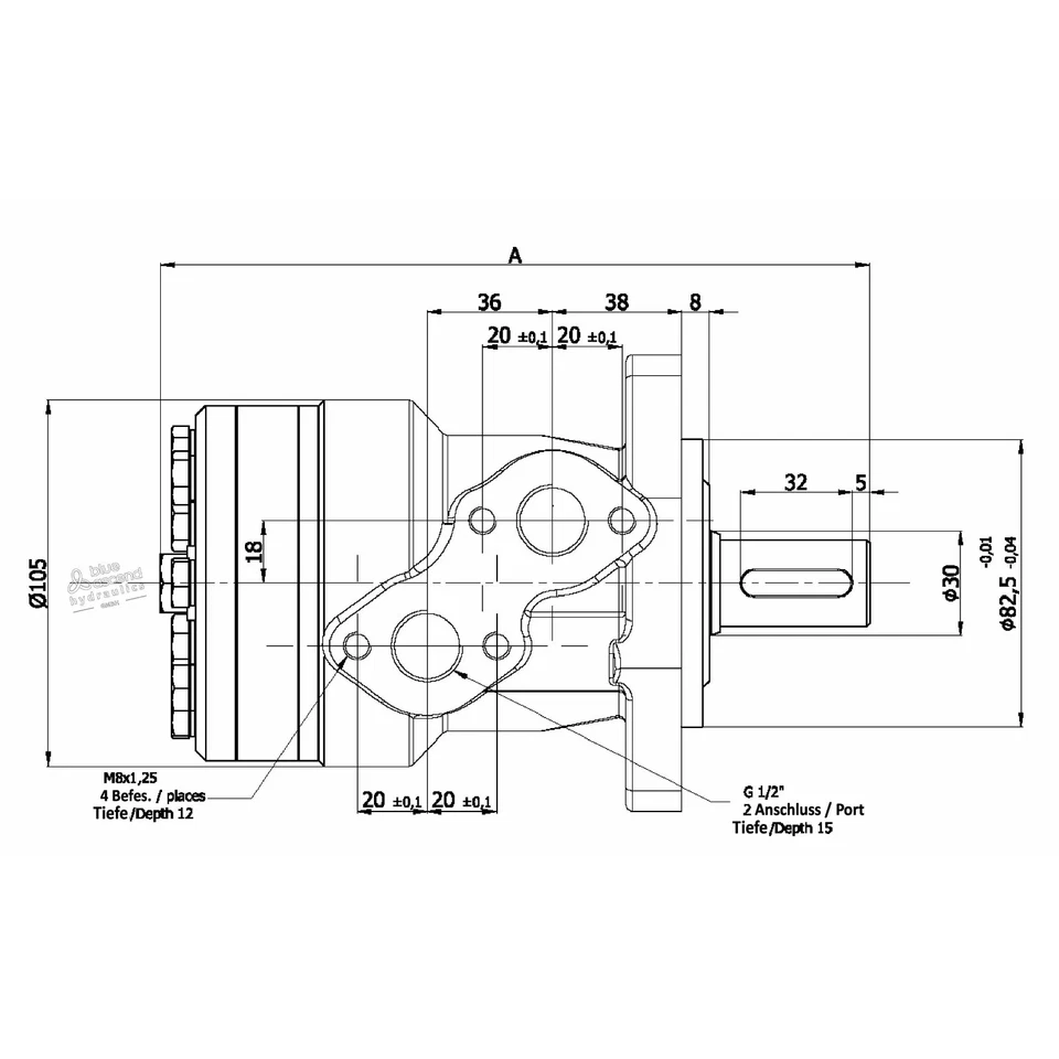 Hydraulikmotor Orbitalmotor Gerotormotor OMR,MR,GMR50 80 100 125 200 250 315 400 - Bild 4 von 4