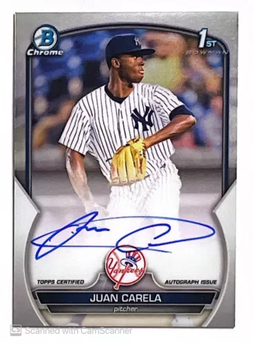 2023 Bowman Chrome Prospect Auto Juan Carela #CPA-JCA Autograph