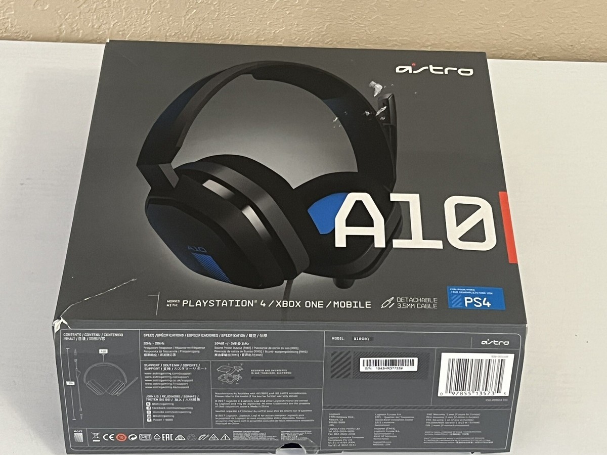 Logitech Astro A10 Gen Wired Stereo Gaming Headset Xbox or PlayStation  Boxed
