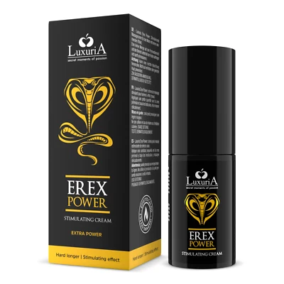 Crema per Erezione Forte Pene XXL Tonificante Luxuria Erex Power 30 ml energetic