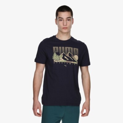 Camiseta Puma Graphics Mountain Tee, Nueva Navy Hombre 684828 16 Original