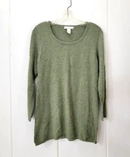 Lucy and Laurel Angora Wool Blend Sage Green Tunic Sweater Women's Size Large