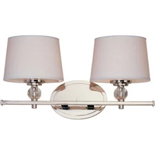 Maxim Lighting Rondo 2-Light Bath Vanity Polished Nickel - 12762WTPN