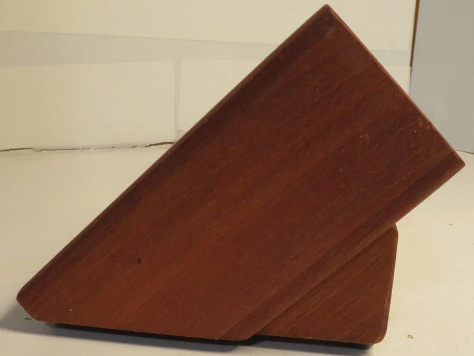 ROGERS Pequeño 5" Alto VACÍO Cuchillo de Madera Bloque 8 Ranuras Soporte de Madera Cuchillos para Carne Foto 4 de 4