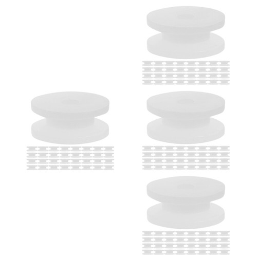 200 pcs Pulley Wheel Plastic Belt Pulley Mini Gear Motor Wheel DIY Toy