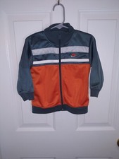 NIKE SIZE 24 M BABY BOYS GRAY FULL ZIP OUTDOOR FLEECE LINED TRACK JACKET T558