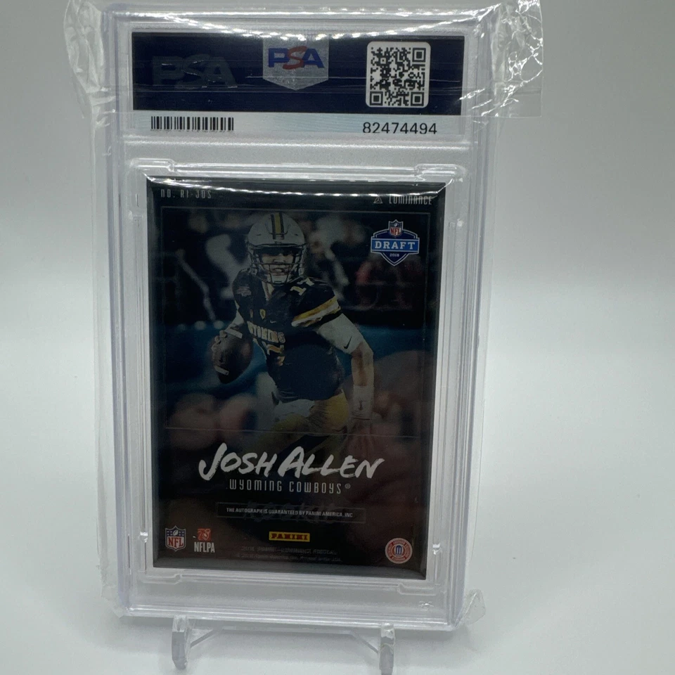 JOSH ALLEN 2018 Panini 99/99 Luminance RI-JOS ROOKIE RC AUTOGRAPH Buffalo Bills - Image 2 of 2