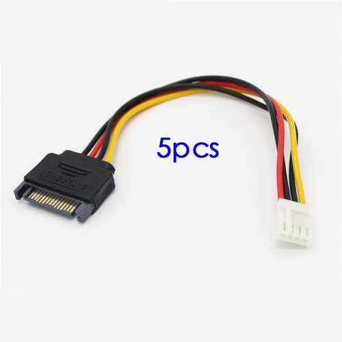 Câble adaptateur secteur mini 4 broches FDD femelle (SP4) vers SATA 15 broches mâle - Photo 7/8