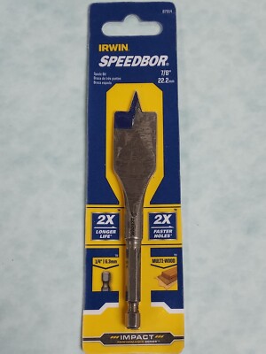 Irwin Speedbor 7/8'' X 4'' L Carbon Steel Wood Boring Bit 87914 Hex Shank 1 Pc