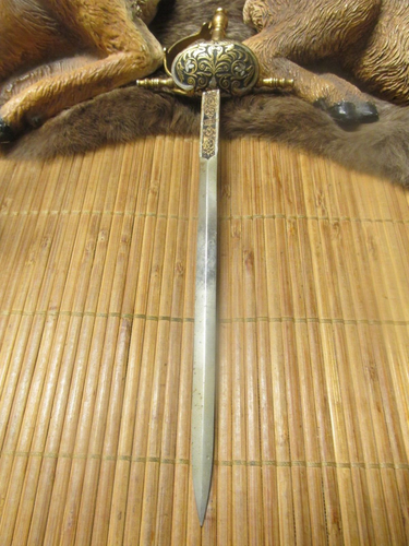 VNT. 1950/80 TOLEDO, SPAIN (exact replica) HISTORIC SWORD 10" LETTER OPENER - Picture 7 of 10
