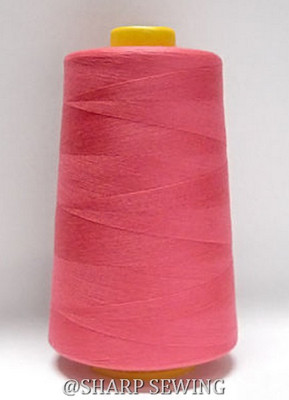 1 SPOOL FUSCHIA #610  100% SPUN POLYESTER SERGER QUILTING THREAD T27 6000 YARDS