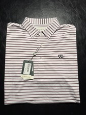NWT MEN'S DONALD ROSS POLO, SIZE: M, COLOR: WHITE/SANGRIA/BLACK M31 
