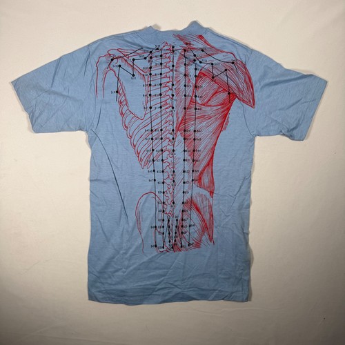 Vintage Anatomie Nervensystem Muskel Shirt Small RAR Gesundheit Ernte Akupunktur - Bild 8 von 8