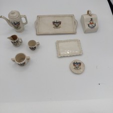 Vintage Miniature Porcelain Crested Tea Set