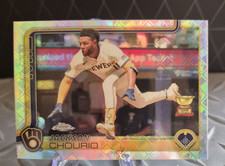 2025 Topps Chrome Logofractor Jackson Chourio Gold Cup #262 Milwaukee Brewers