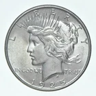 (1) AU 1925 (P) Peace Silver Dollar 90% - Almost Unc -Dripping with Luster *8193
