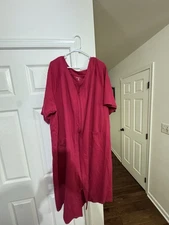 Dreams & Co Short Sleeve Zip Up Robe Size 42/44 6x