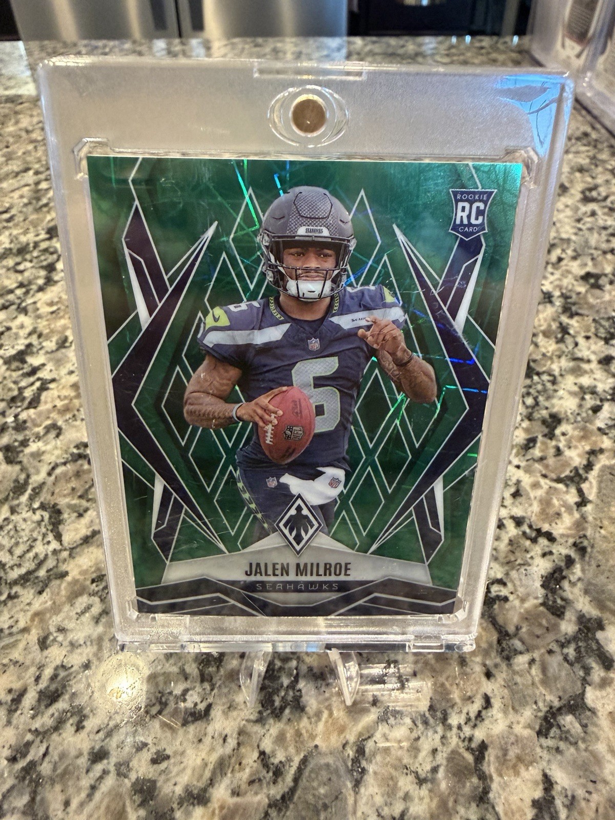 2025 Panini Phoenix Jalen Milroe Rookie Green lazer /49 #151 Seahawks NFL