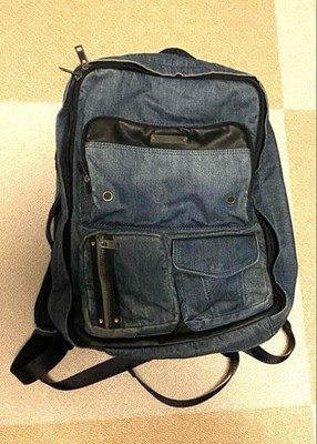 DIESEL denim multi-storage rucksack bag