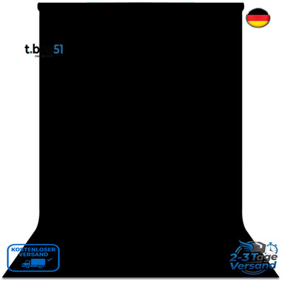 Bonvvie Faltbarer Fotohintergrund Schwarz Hintergrund 1,8x2,8m Musselin Satin