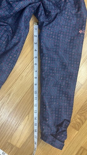 Columbia Girls Full Zip Hooded Jacket Size M Blue Printed Pockets Omni-tech - Picture 13 of 13
