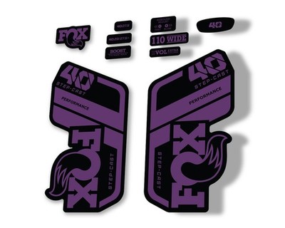 FOX 40 Step Cast SC 2021 Performance Fork Decals Suspension Sticker Purple