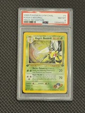 2000 Pokémon Gym Challenge Holo Rare Koga’s Beedrill First Edition 9/132 PSA 8