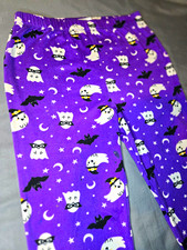 Maddie Michelle Girls Size 12 Halloween Pajama Pants Purple Ghosts Bats Flare