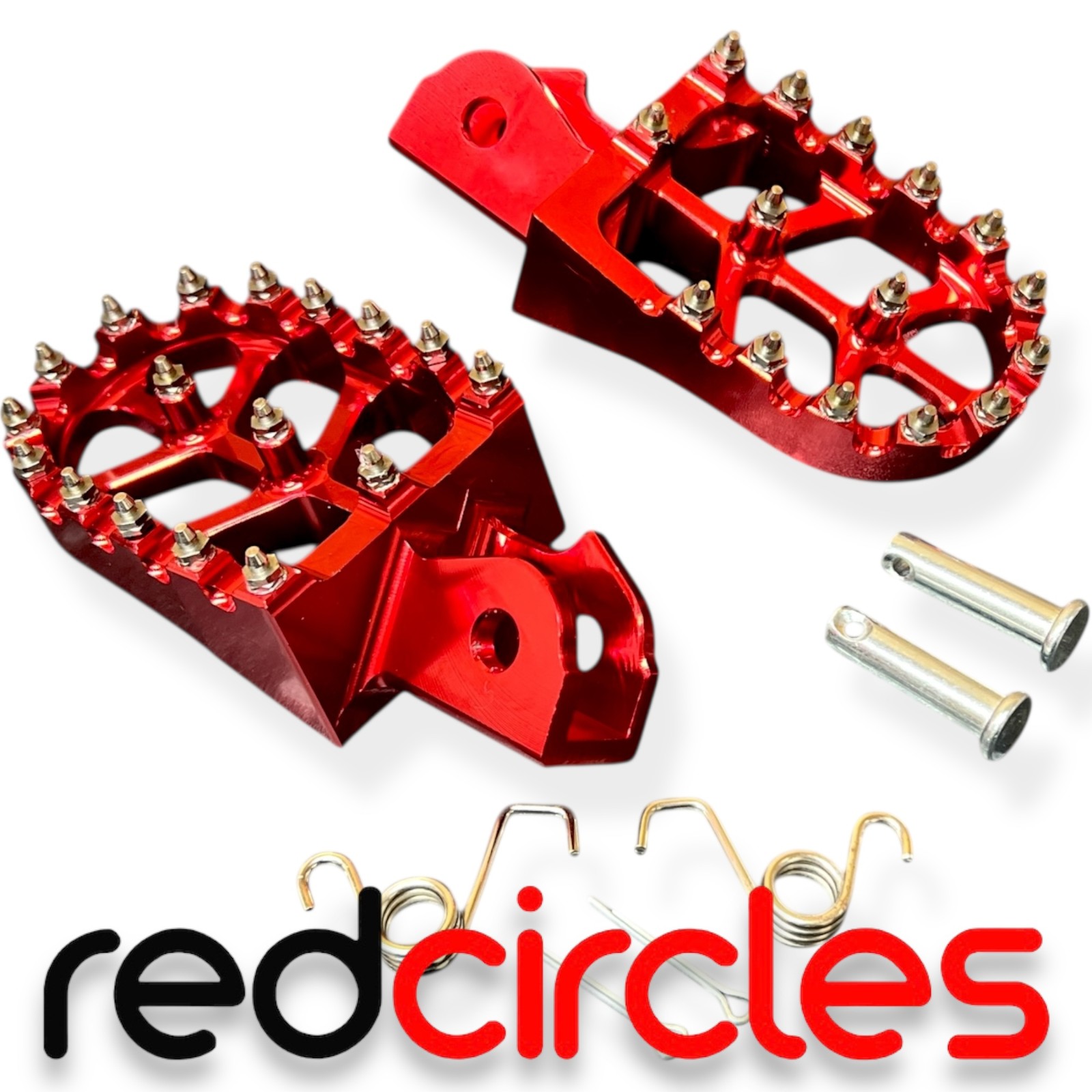 RED DEEP STATE CNC SUR-RON FOOTPEGS / FOOT PEGS FOR SURRON LIGHT BEE X LBX