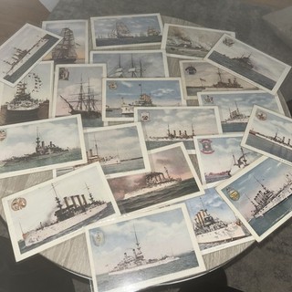 21 cartoline d'epoca navi militari barche stati PA VA MO NY Jamestown LA OR