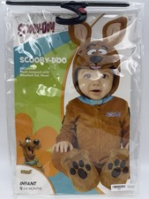 SCOOBY DOO - Spirit Halloween Costume - Toddler 0 - 6 Months With Tail Hood