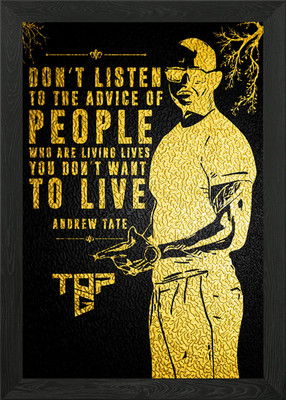Andrew Tate Motivation gerahmtes Wandbild Poster Leinwanddruck Bild
