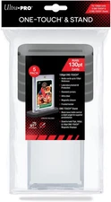 - 130PT UV One-Touch & Stands 5-Pack - Great Trading or Sport Card Single Displa