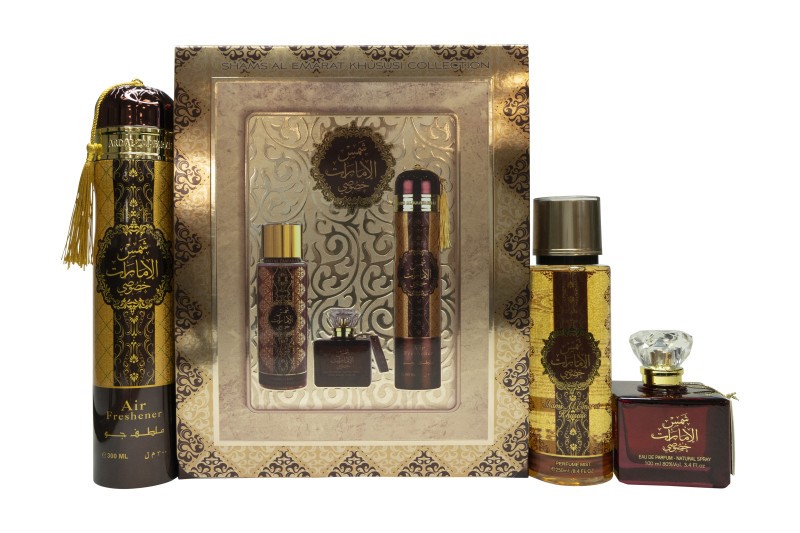 Ard Al Zaafaran Sham Al Emarat Khususi 3 Piece Gift Set: Eau de Parfum 100ml - P | TJ Hughes - Image 4