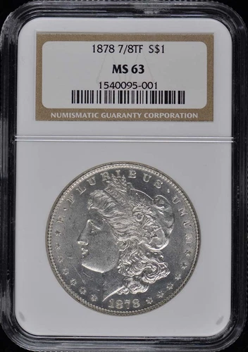 1878 7/8TF STRONG Morgan Dollar S$1 NGC MS63